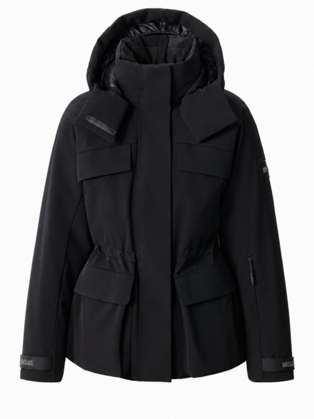 Mackage ICLYN-R Black Down Ski Jacket Removable Hood Size S